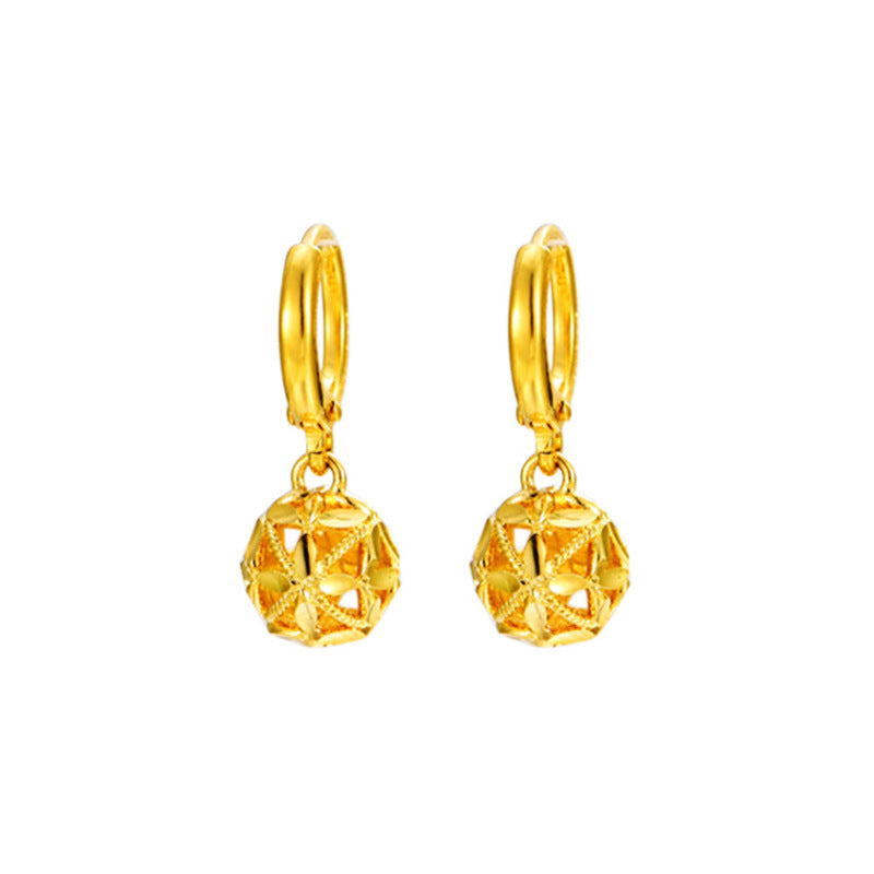 Wholesale Vintage Hollow Out Hydrangea Alloy Earrings